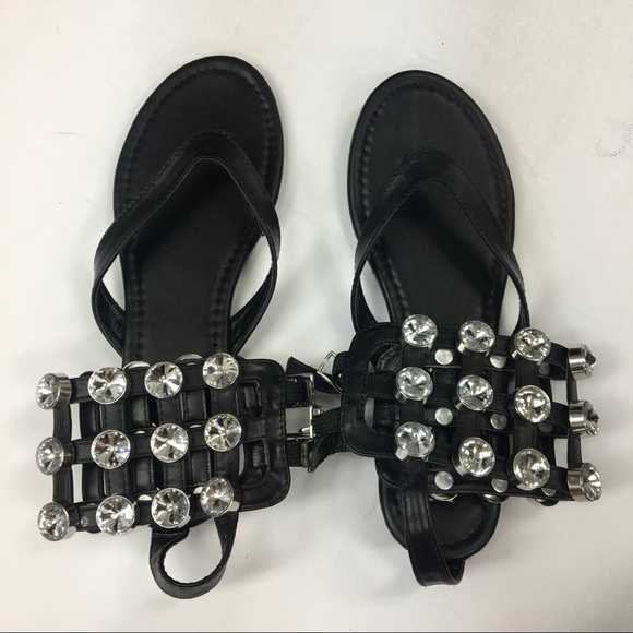 Black diamond cuff sandal - Picture 5 of 7
